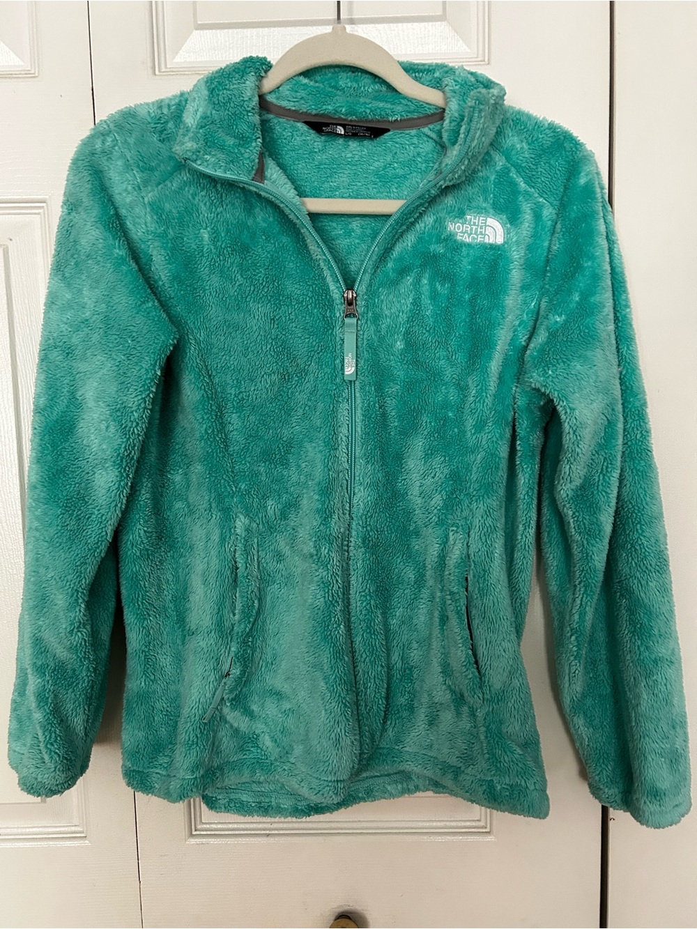 The North Face Teal Plush Full-Zip Kids Jacket